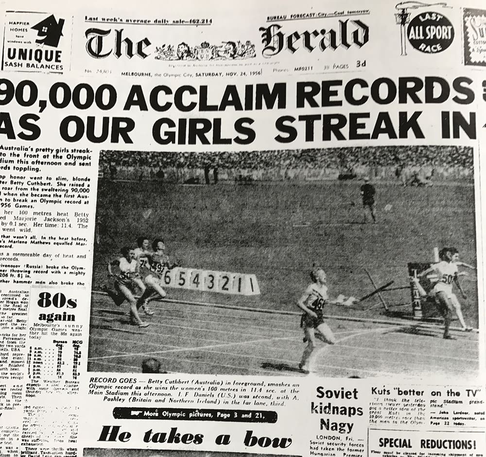 Herald Cover from the Olympic Games