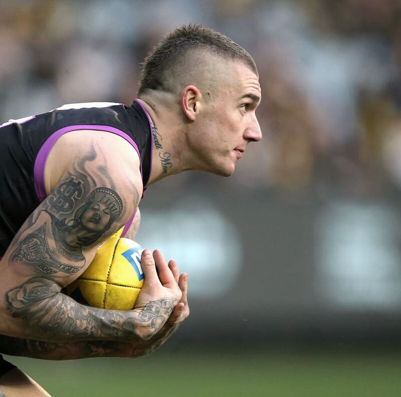 Dusty Martin marks 3rd term, kicks a goal against Hawthorn