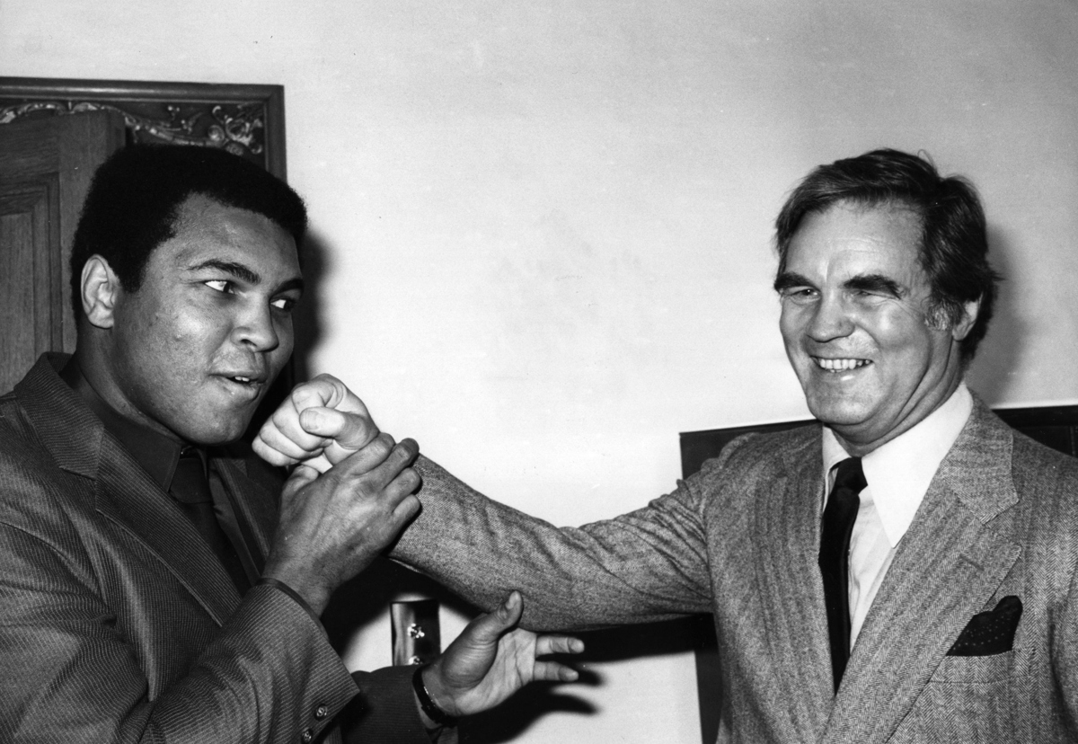 The US boxer and three times world heavyweight champion Muhammad Ali with Tony Madigan Pic: Keystone/Getty Images