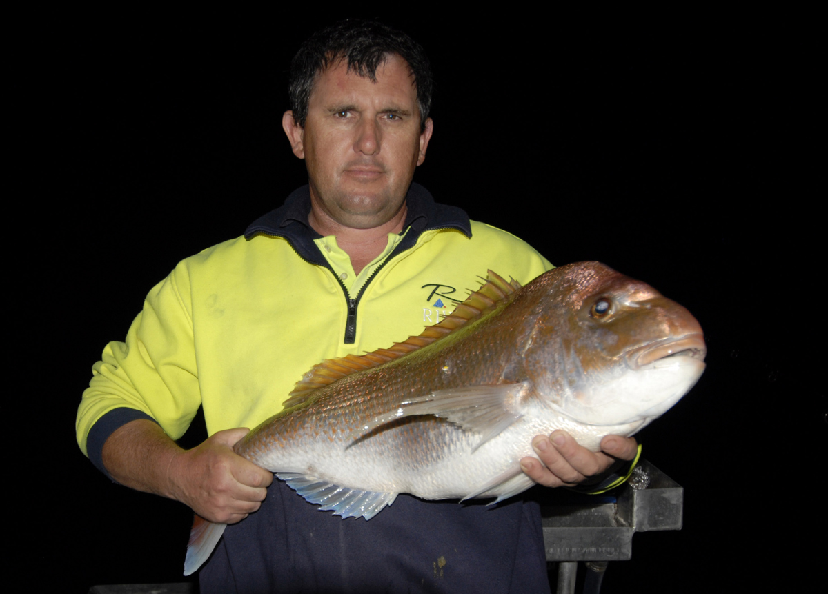 Shane Minge caught this snapper off Portarlington using whiting for bait.