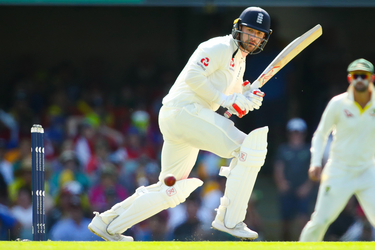 England Mark Stoneman works a ball off his pads. Pic: PATRICK HAMILTON/AFP/Getty Images