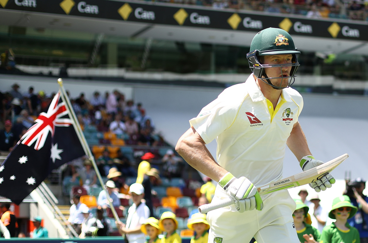 Cameron Bancroft walks out to bat during day two of the First Test Match Pic: Ryan Pierse/Getty Images