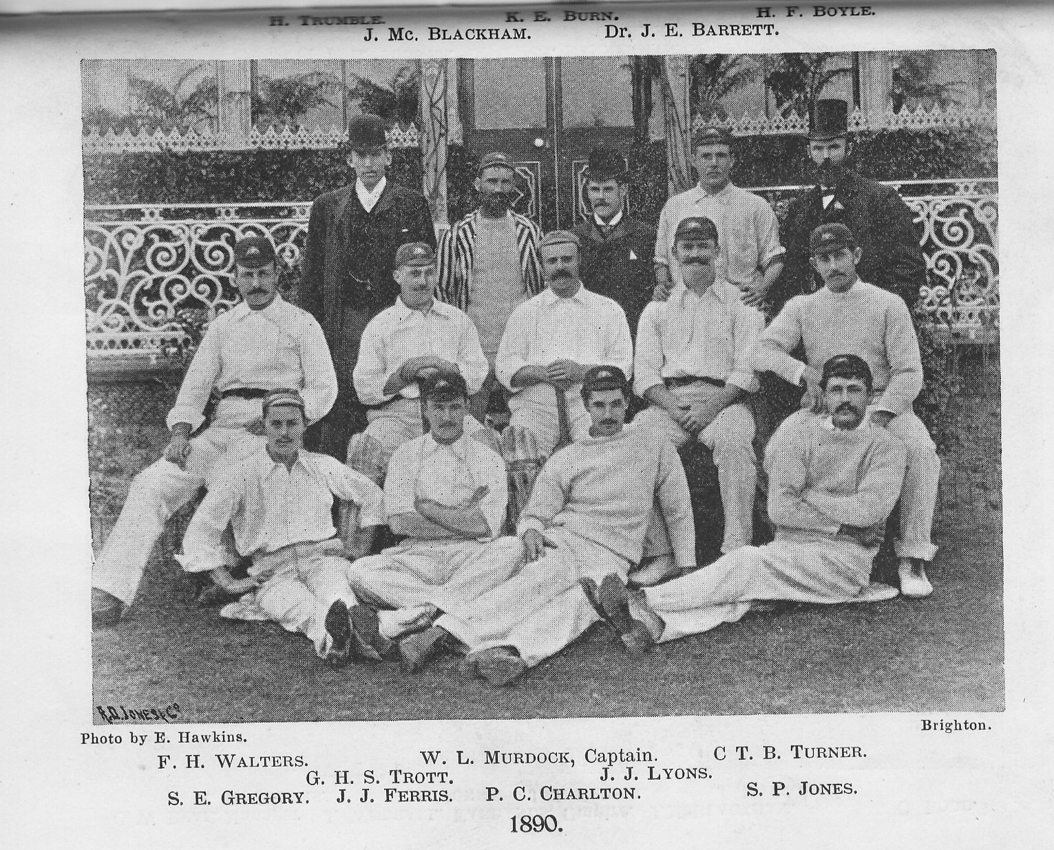 The 1890 Australian Cricket Team.