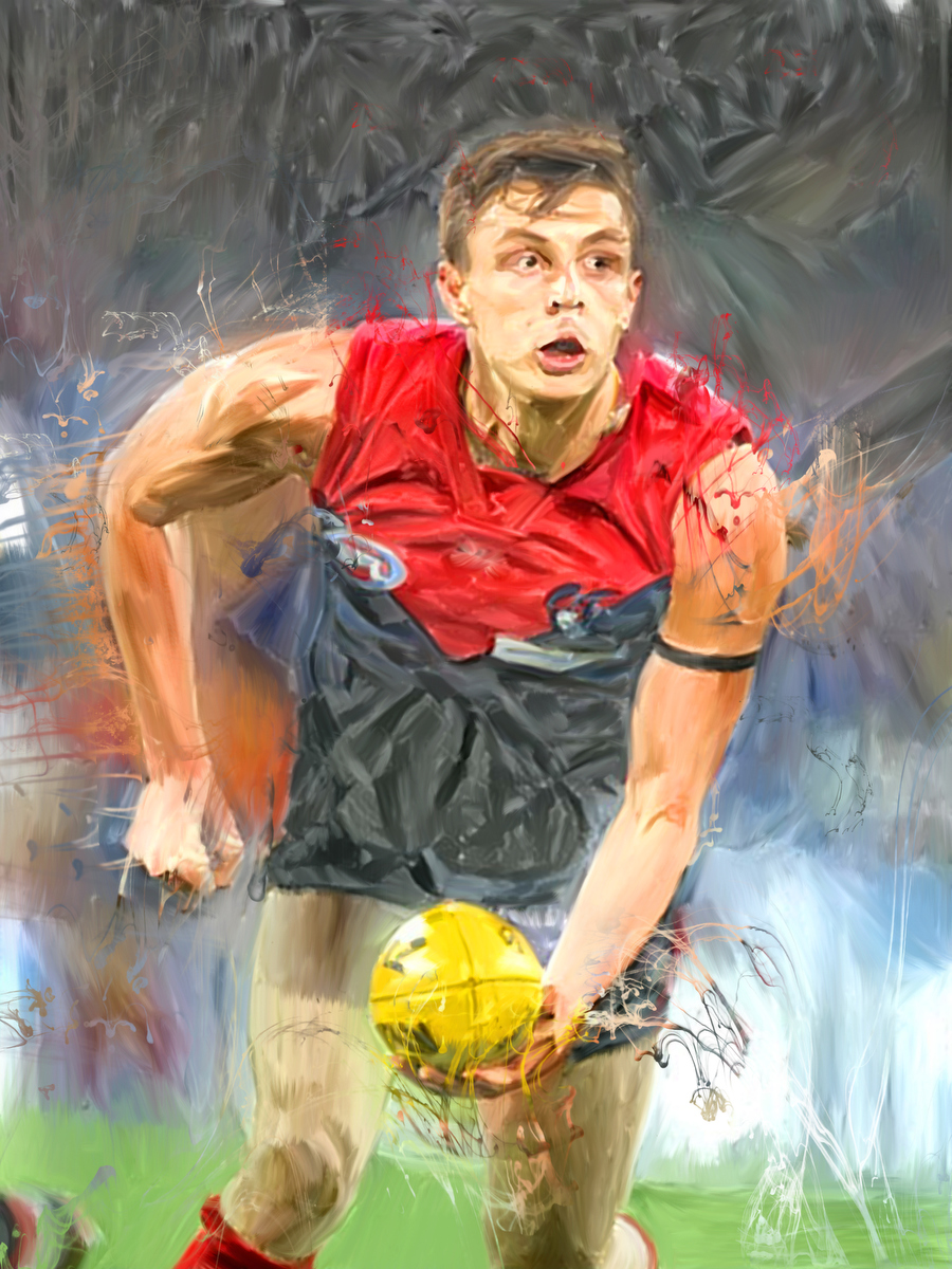 Star recruit Jake Lever -- hope of the side Artwork by Gordon Napier