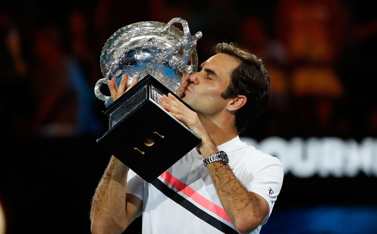 King of the open, Roger Federer. Pic: Scott Barbour/Getty Images