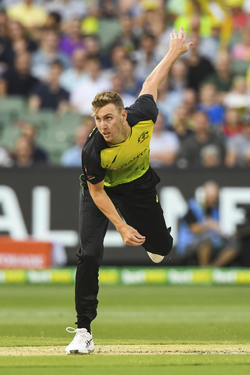 Billy Stanlake in action against England at the MCG. Pic: Morgan Hancock/Action Plus via Getty Images