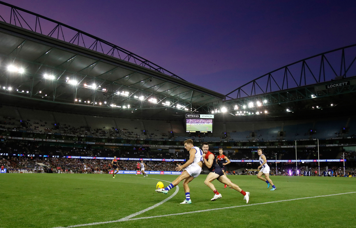 Will it last? The AFLX debuts at Etihad Stadium. Pic:Michael Willson/AFL Media/Getty Images