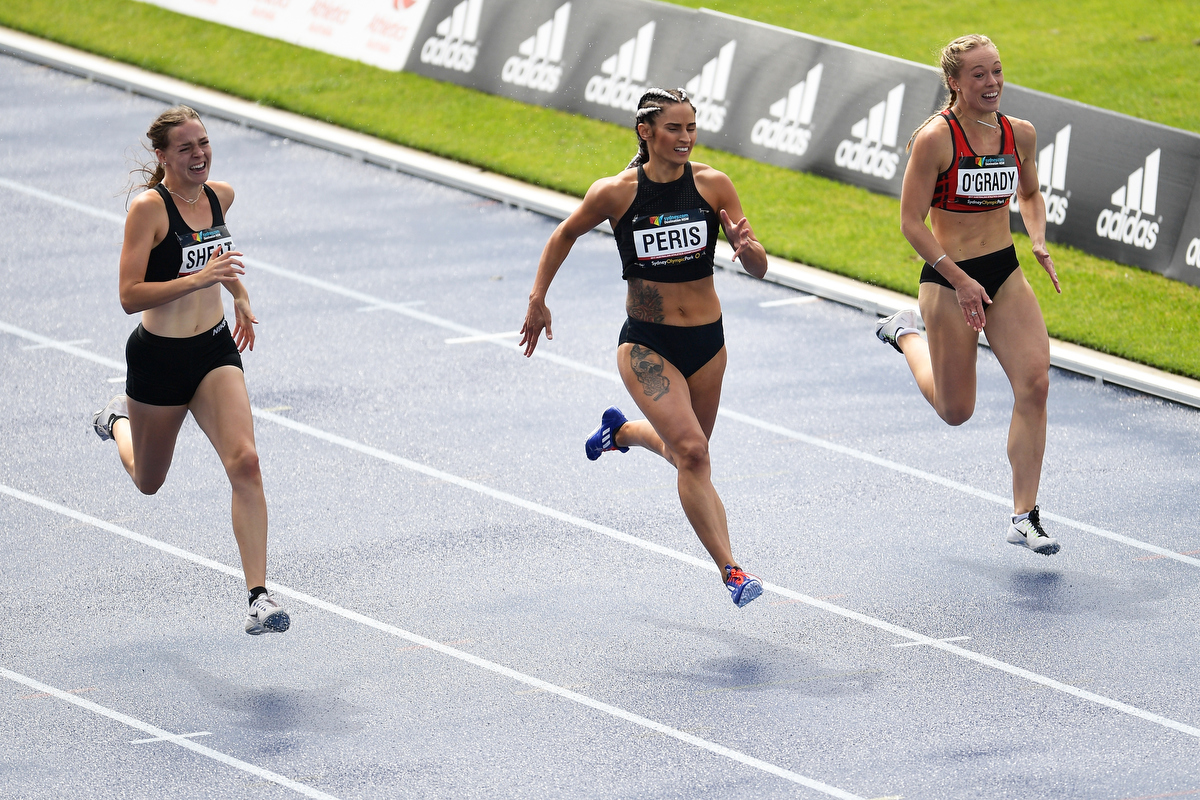 Jessica Peris competes in the Womens 200m race at 2017 Australian Athletics Championships. Pic: Brett Hemmings/Getty Images.