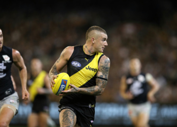 Dustin Martin was back to his best against the Blues in Round 1.