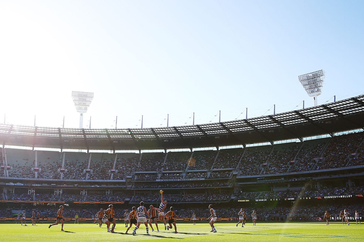 Easter Monday Football. Hawthorn v Geelong at the MCG. Pic: Michael Dodge/Getty Images