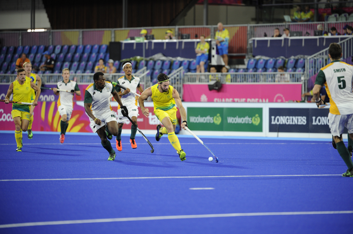Trent Mitton in action during the Kookaburras win over South Africa. pic: Nick La Galle