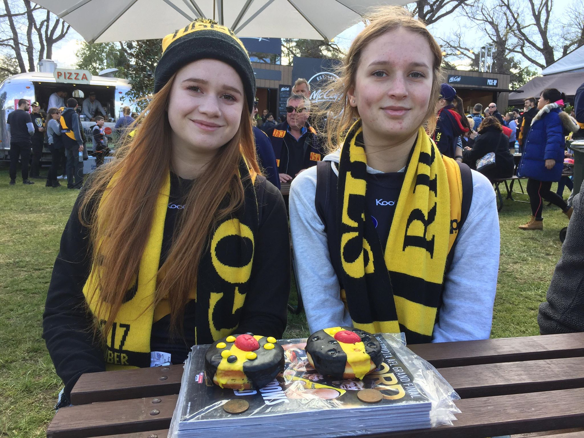 Jess and Bec enjoy the Dustinator Donut!