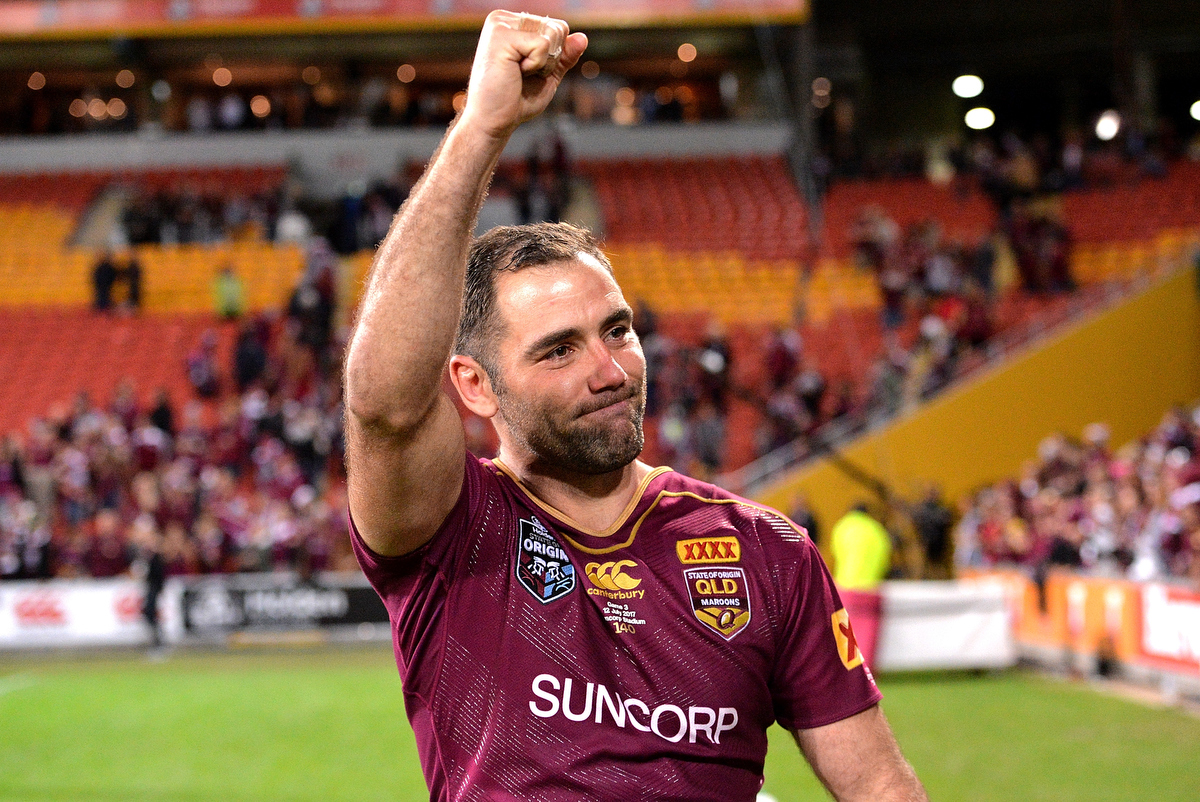 Cameron Smith hangs up the maroon jumper.  Bradley Kanaris/Getty Images