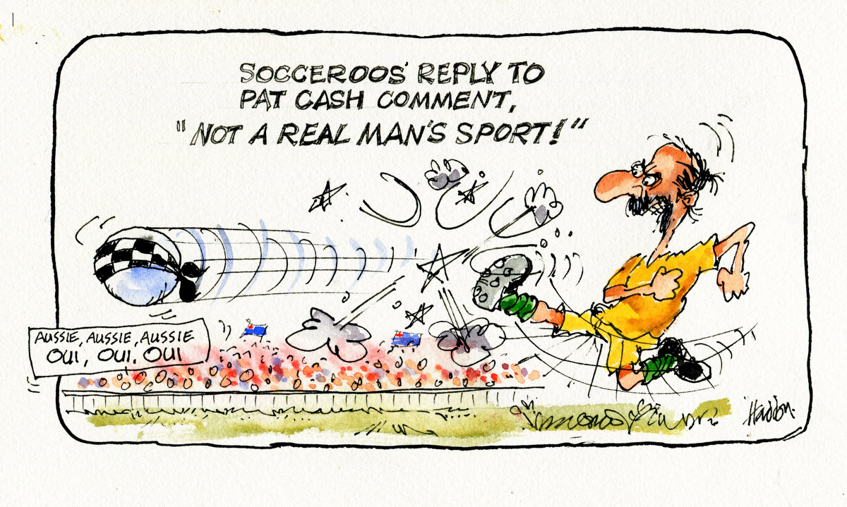 George Haddon on the match between Pat Cash and the Socceroos