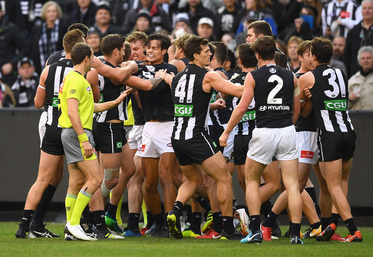 Always a fierce rivalry - Carlton and Collingwood. Pic: Quinn Rooney/Getty Images