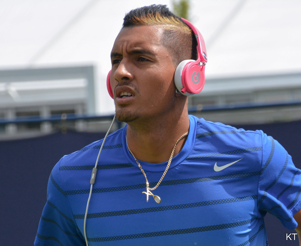 Aussie tennis player Nick Kyrgios is quite entertaining to watch. Photo by Carine06 / CC BY-SA 2.0