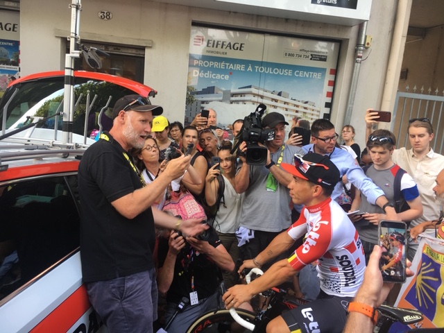 Sportshounds’ Ian Cohen speaks to Australian sprinter Caleb Ewan after a big day at the Tour de France