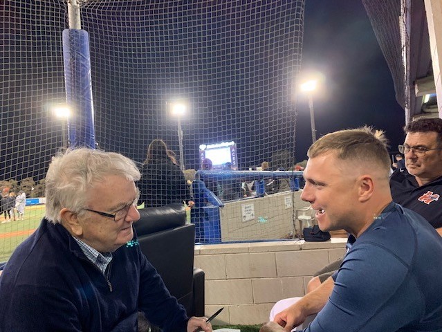 Ron Reed chats to the star of Australian baseball Luke Hughes