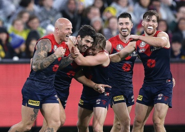 Melbourne players celebrate