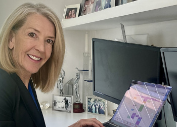 Hard at work: Athletics Australia’s new president Jane Flemming