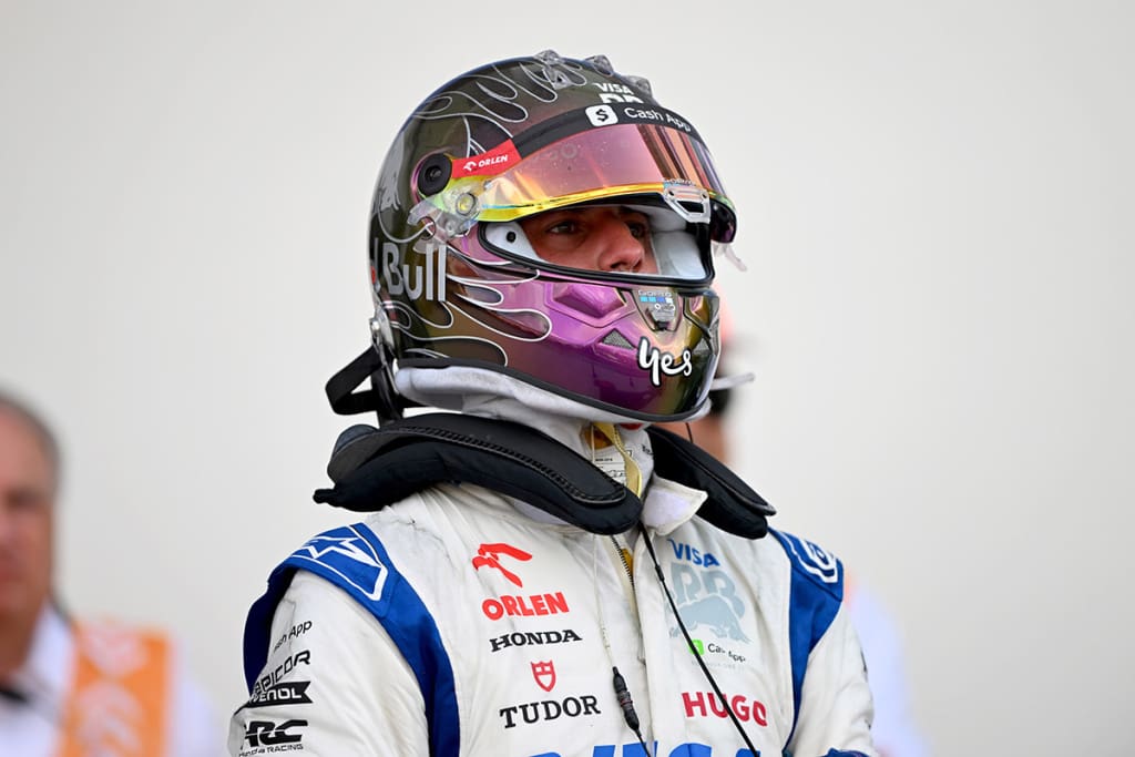 Formula 1 driver with helmet on